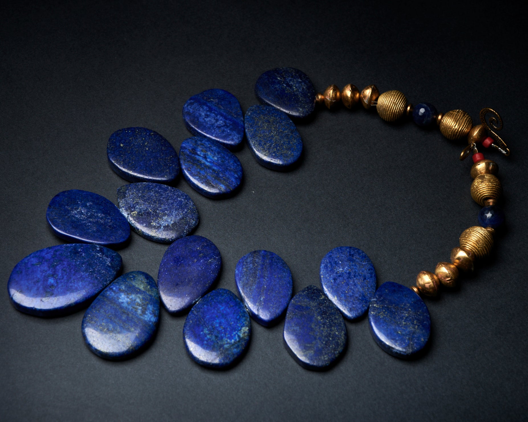 Royal Blue Lapis Lazuli Statement Necklace
