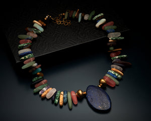 Multi Color Multi Stone Necklace