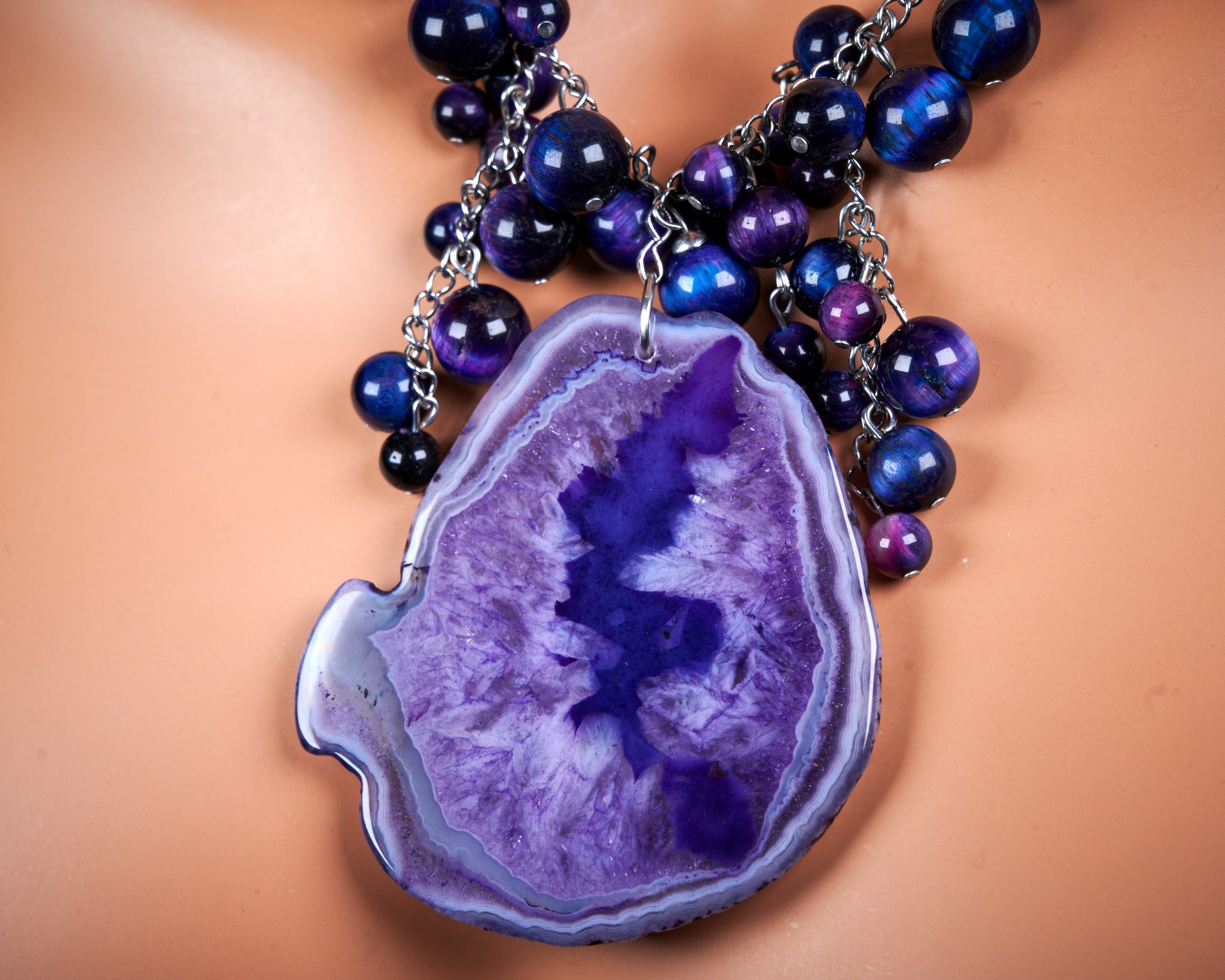 Statement Purple Agate Necklace