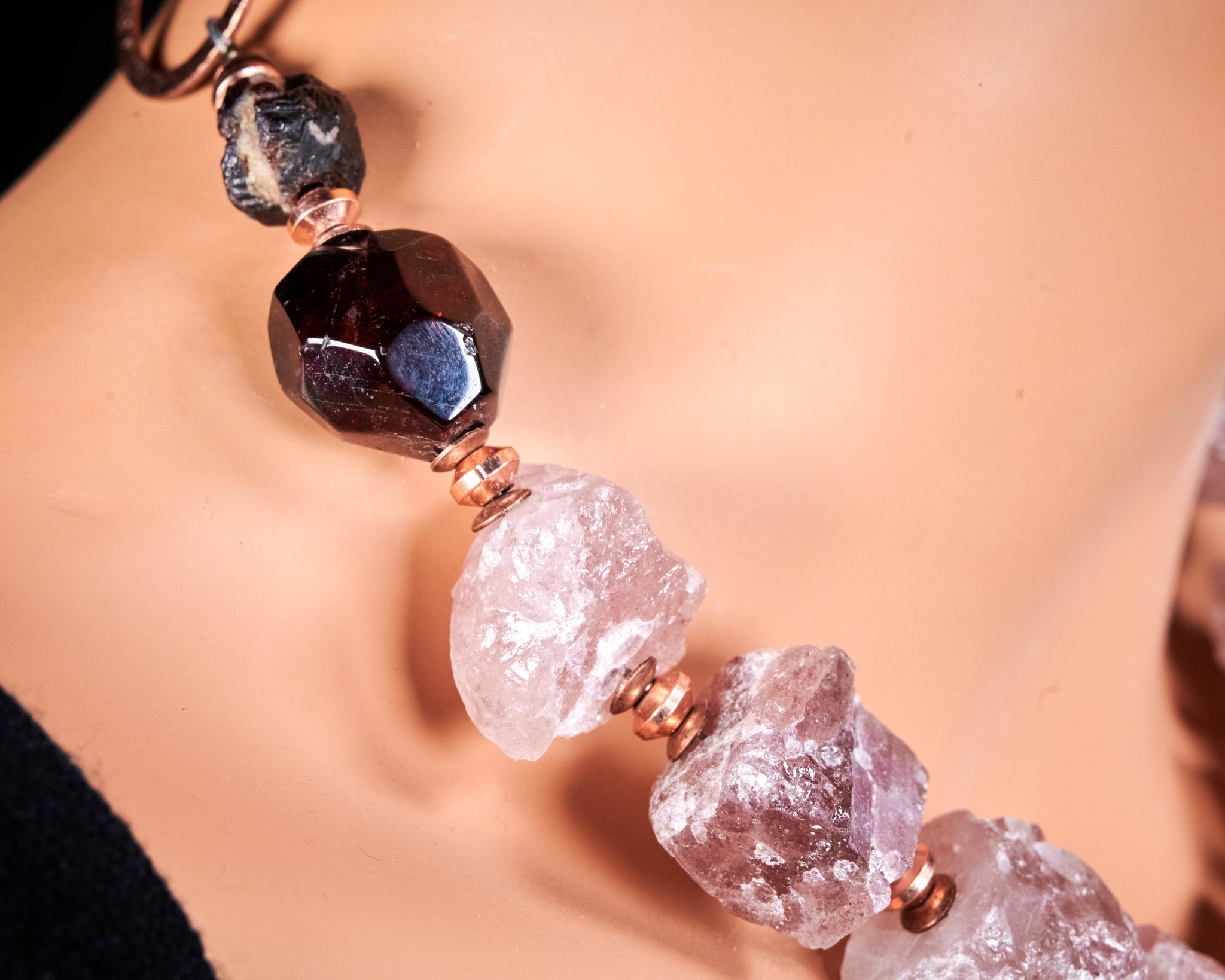 Rough Gemstone Copper Necklace