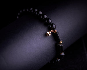 Men's Black Tourmaline Merkaba Bracelet