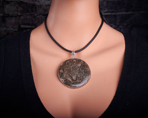 Huge Coral Fossil Pendant