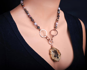 Petrified Wood Necklace Pendant