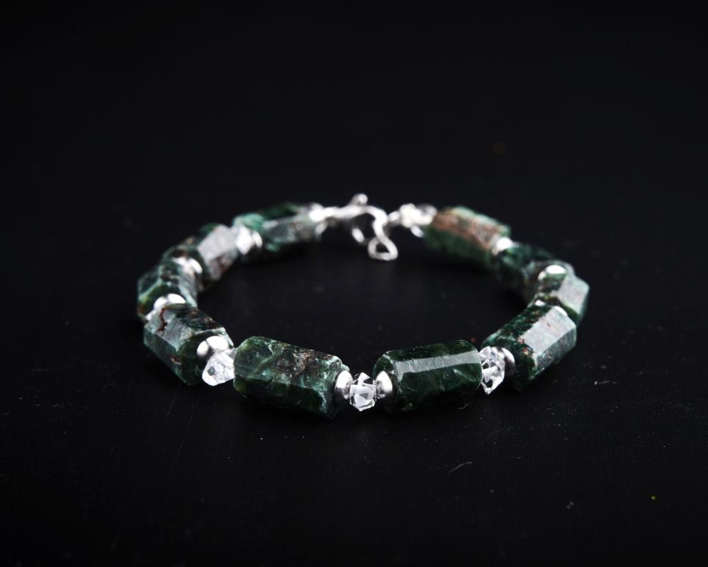 Seraphinite NY Herkimer Diamond bracelet