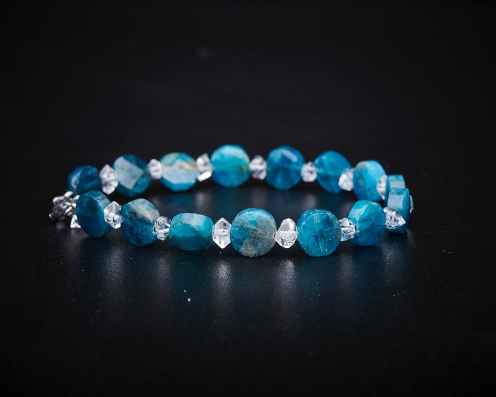 Apatite Herkimer Diamond Bracelet