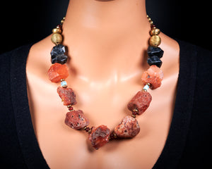 Raw Carnelian Necklace