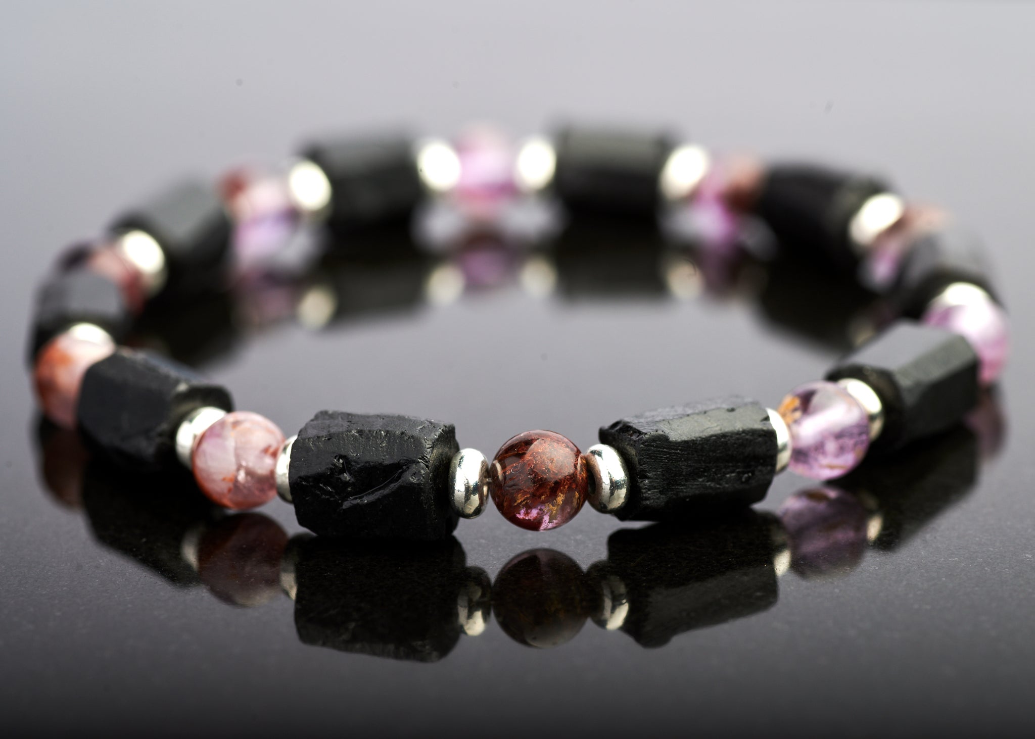 Men's Black Tourmaline Bracelet