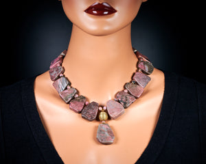 Rhodonite Statement Necklace