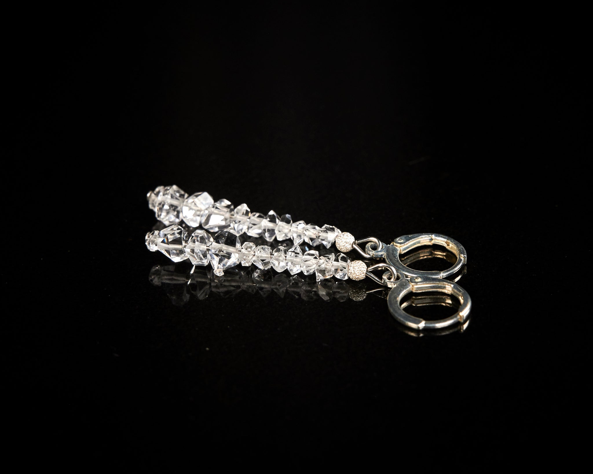 Raw NY Herkimer Diamond Earrings