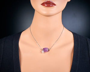 Amethyst Sterling Silver Merkaba necklace