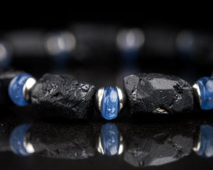 Men's Raw Black Tourmaline Kyanite Bracelet