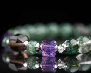 Green Quartz Amethyst Smokey Quartz Bracelet