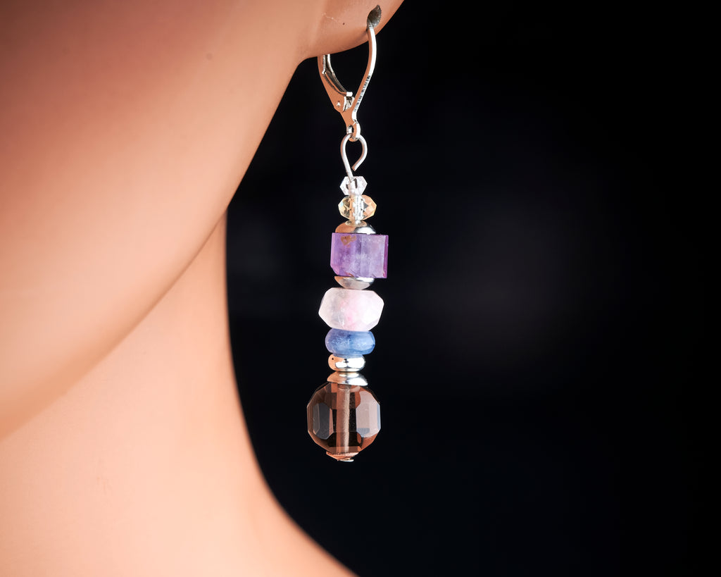 Multi Color Quartz Earrings