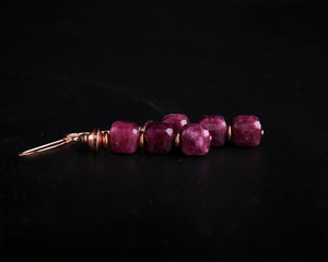 Garnet Copper Earrings