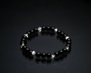 Black Tourmaline Herkimer Diamond bracelet