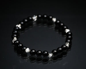 Black Tourmaline Herkimer Diamond bracelet